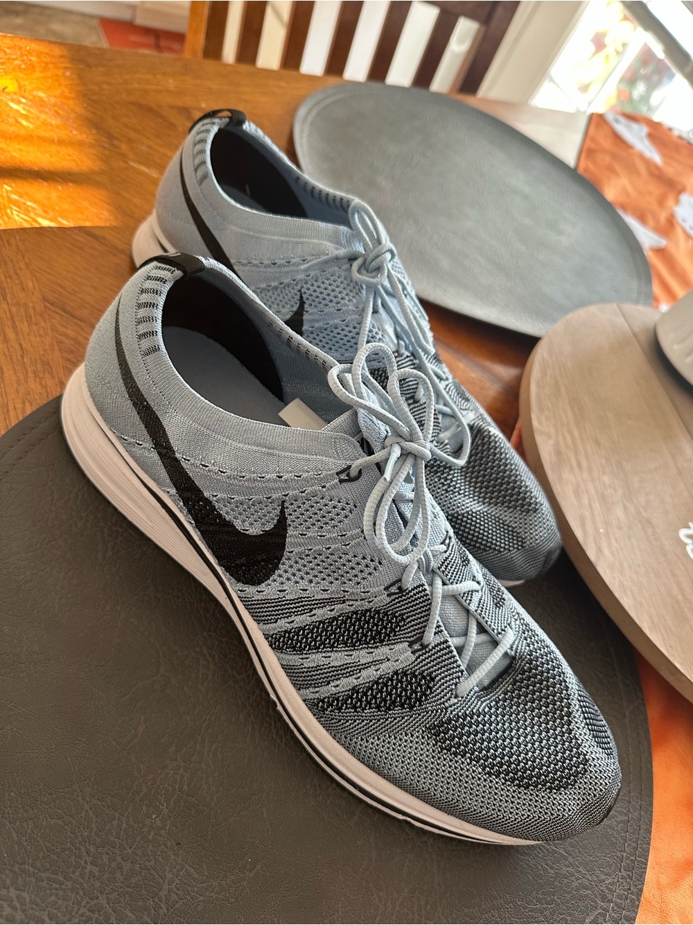 Nike Women’s Gray and Black Flyknit Athletic Sneakers